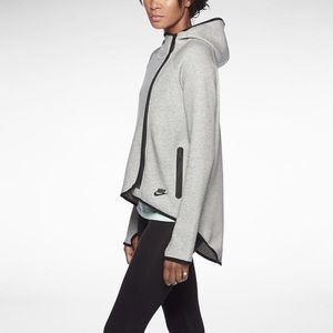 Nike Fleece Tech high low zip up hoodie